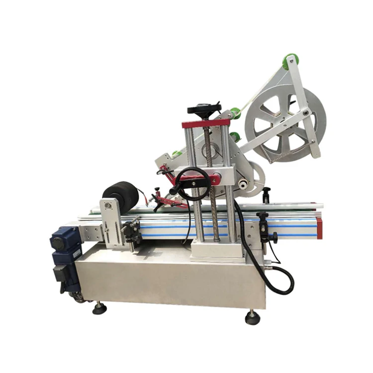 fully automatic desktop flat surface labeling machine, tabletop flat face labeling machine, square bottle labeling machine