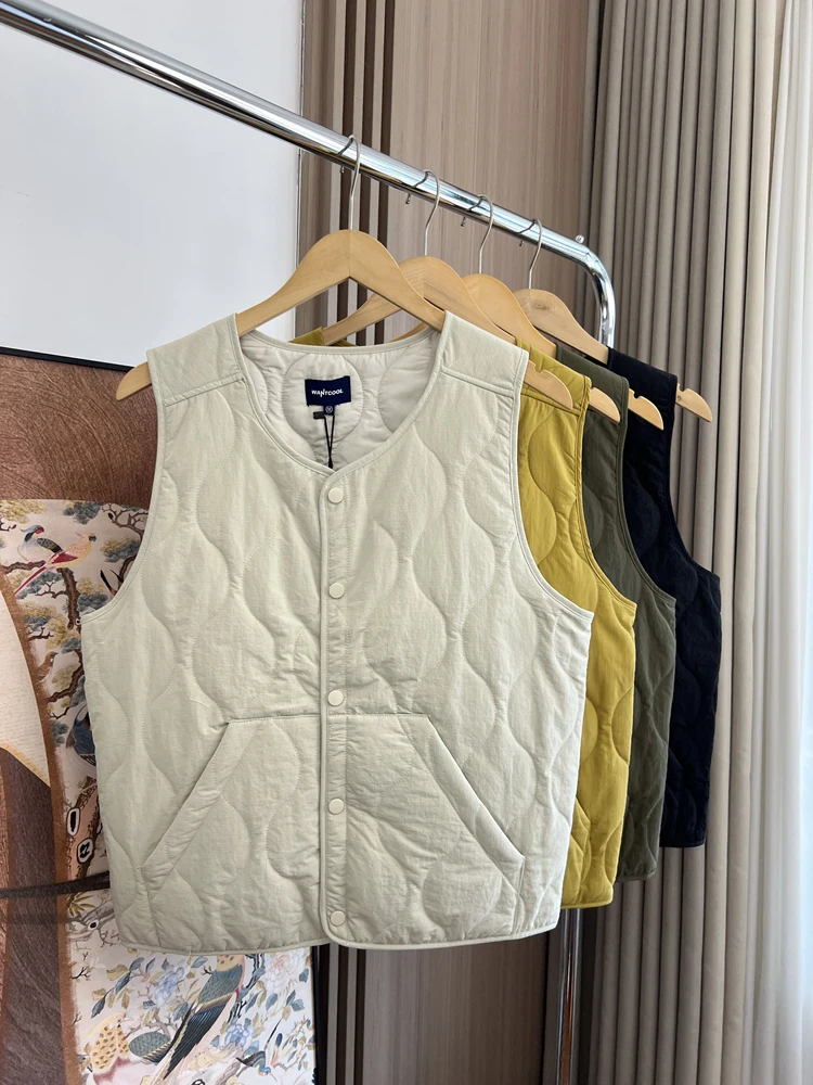 

Мужской модный городской стеганый хлопковый жилет с V-образным вырезом, зимняя повседневная одежда, ветрозащитный, водоотталкивающий, в форме тыквы, модель для пар