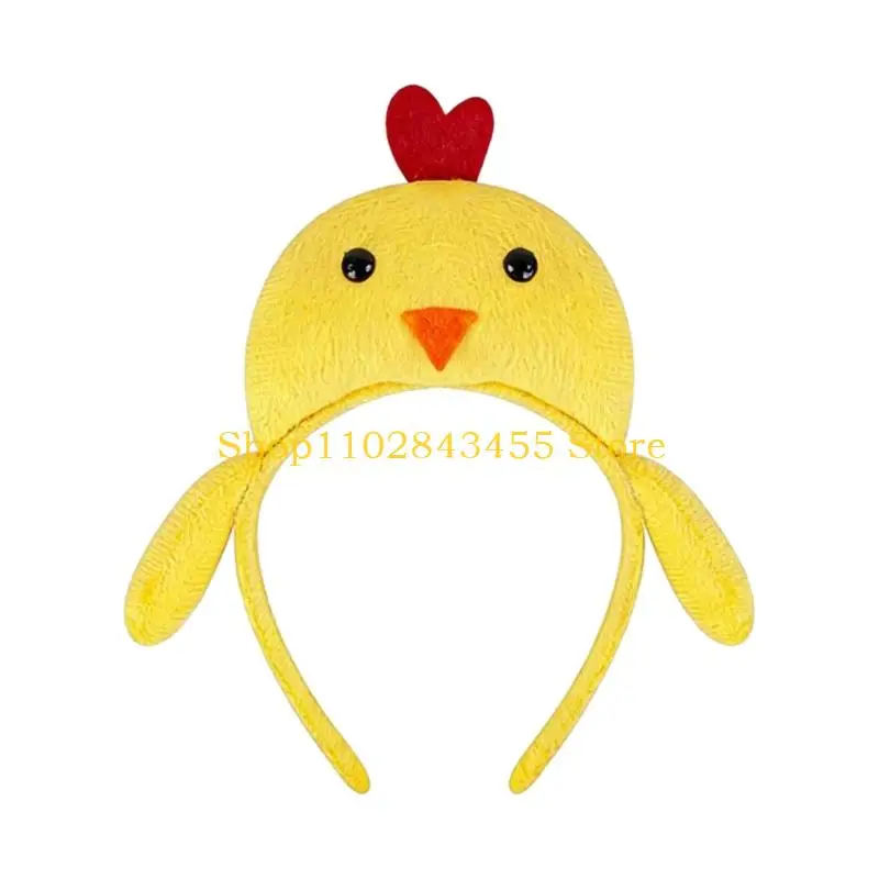 49MC Funny Cartoon Chicken Hair Hoop For Children Soft Decorative Hair Band Headwear
