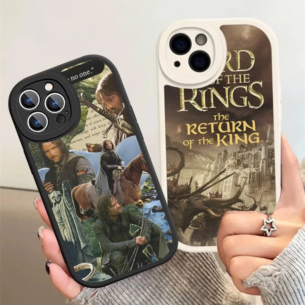 Movie R-Rings Of The L-Lords Phone Case Hard Leather For iPhone 14 13 12 Mini 11 14 Pro Max Xs X Xr 7 8 Plus Fundas