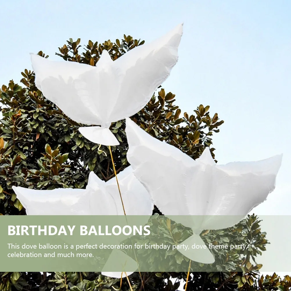 

10pcs White Pigeon Dove Balloons Memorial Balloon for Wedding Birthday Festival Balloon Accessories