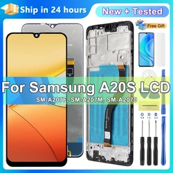 A20S Display Screen for Samsung Galaxy A20s A207 A207F A207M Lcd Display Digital Touch Screen with Frame Assembly Replacement