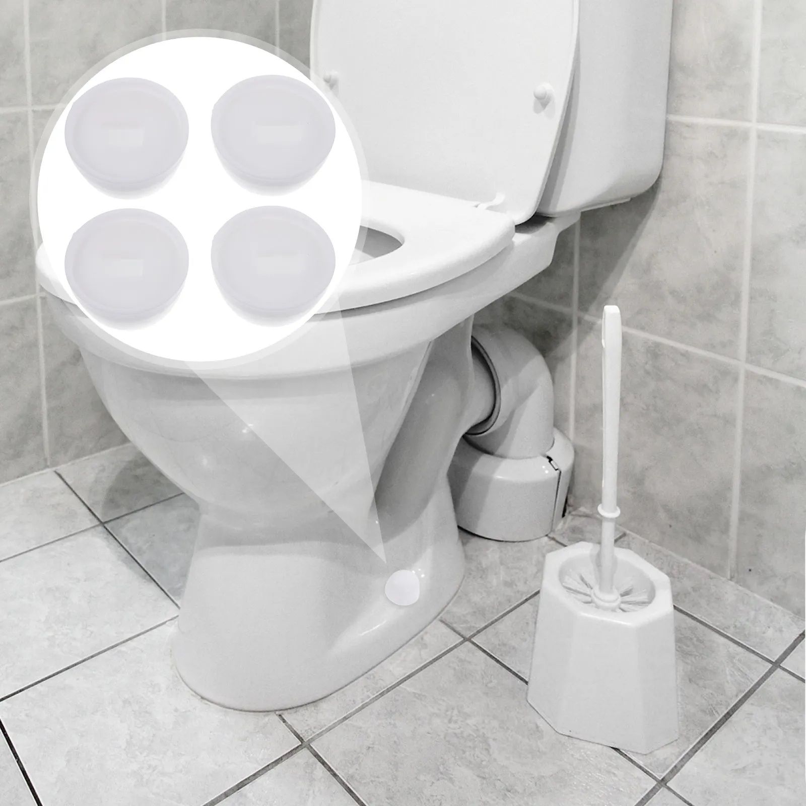 4Pair Plastic Toilet Bolt Cover Bolt Cap for Toilet Bowl Installation Accessories Sturdy Affordable Replacement Covers for Worn