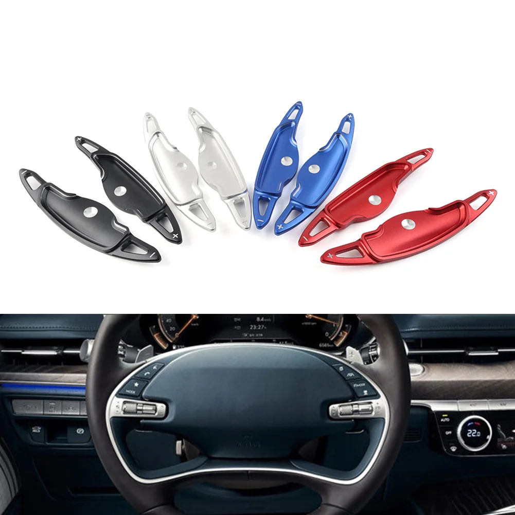 

Aluminum Alloy Car Steering Wheel Paddle Shifter Extension For Genesis GV70 GV80 2022-2023 G80 2019-2020