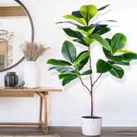 86-135cm (53.1in) Artificial Fiddle Leaf Ficus Fig Plant for Outdoor Courtyard Garden Balcony Indoor Home and Office Decoration