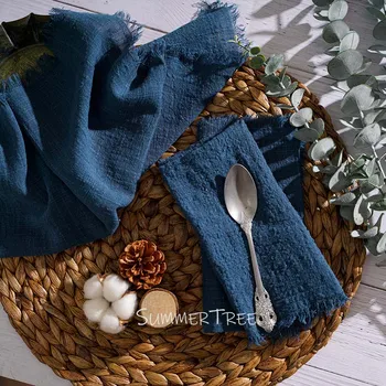 綿のガーゼのナプキン,レトロなティータオル,大きな綿のモスリン生地,ディナー,新築祝い,結婚披露宴,ロシア語のテーブルの装飾,41x41cm, 20個