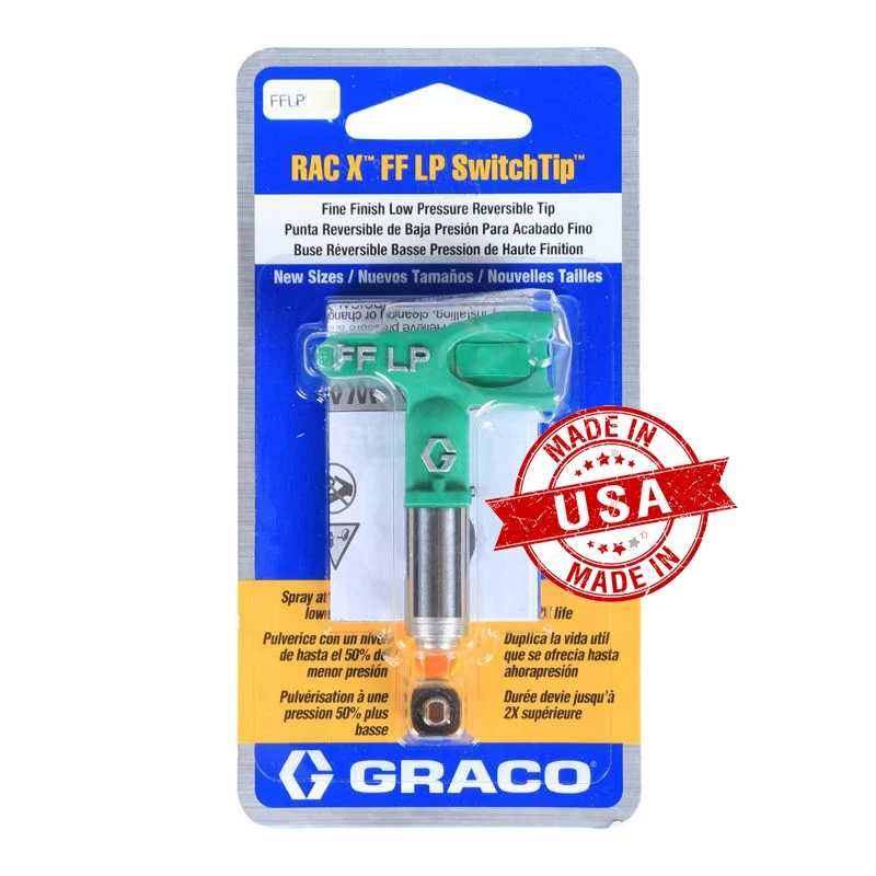 FFLP Nozzle 514,512 Original Tip Graco Original Airless Spray Tip Fine Finish Low Pressure Nozzle Guard For Airless Paint Spray