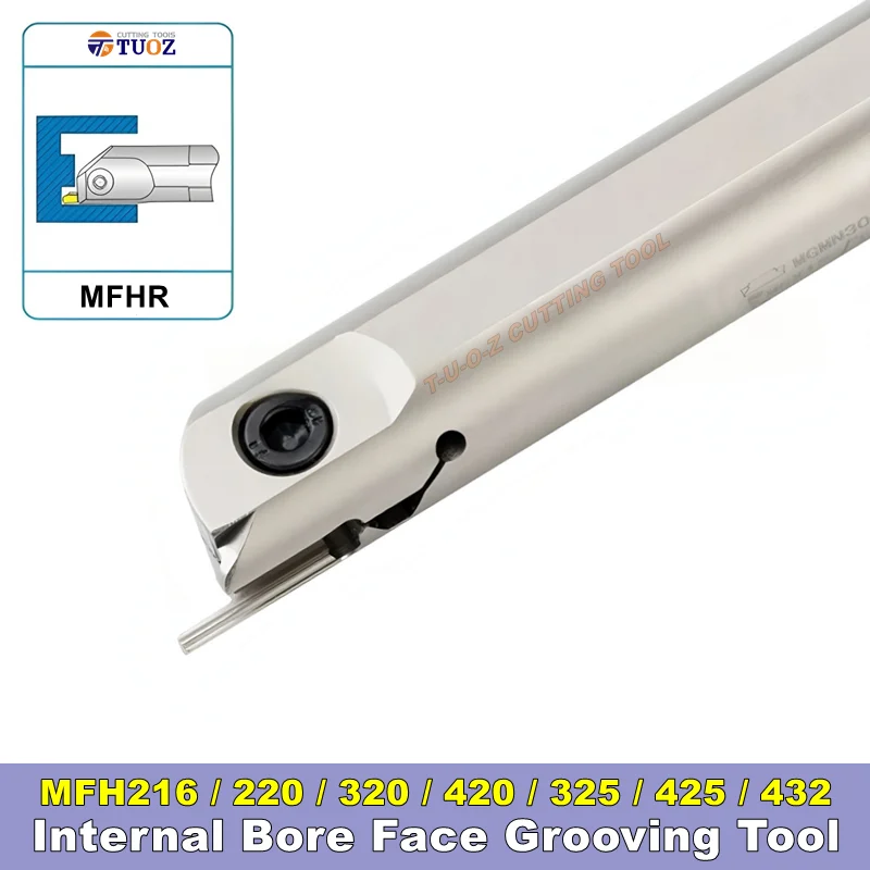 TUOZ MFHR Internal Bore Face Grooving Tool MFH 216R 316R 220R 320R 420R 325R 425R 332R 432R Processing Circle Diameter 20/140