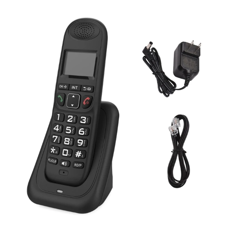 D1003 Digital Cordless Phone for Business Offices Home Handheld Phone Low Radiation with LCD CallerID Storage Redials Dropship