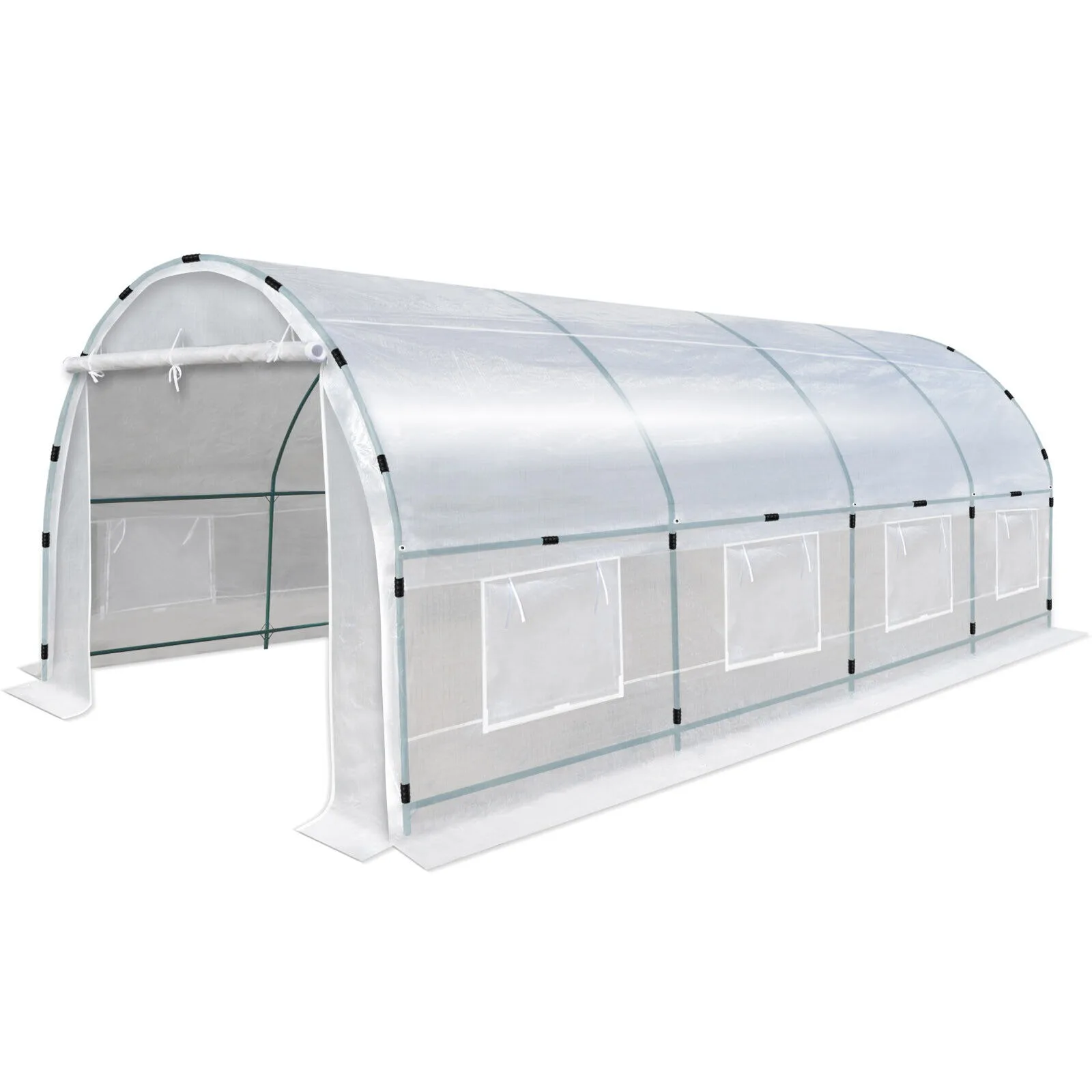 Half Transparent Larger Walk-In Plant Hot Greenhouse Garden Outdoor w ABS Clamps United States