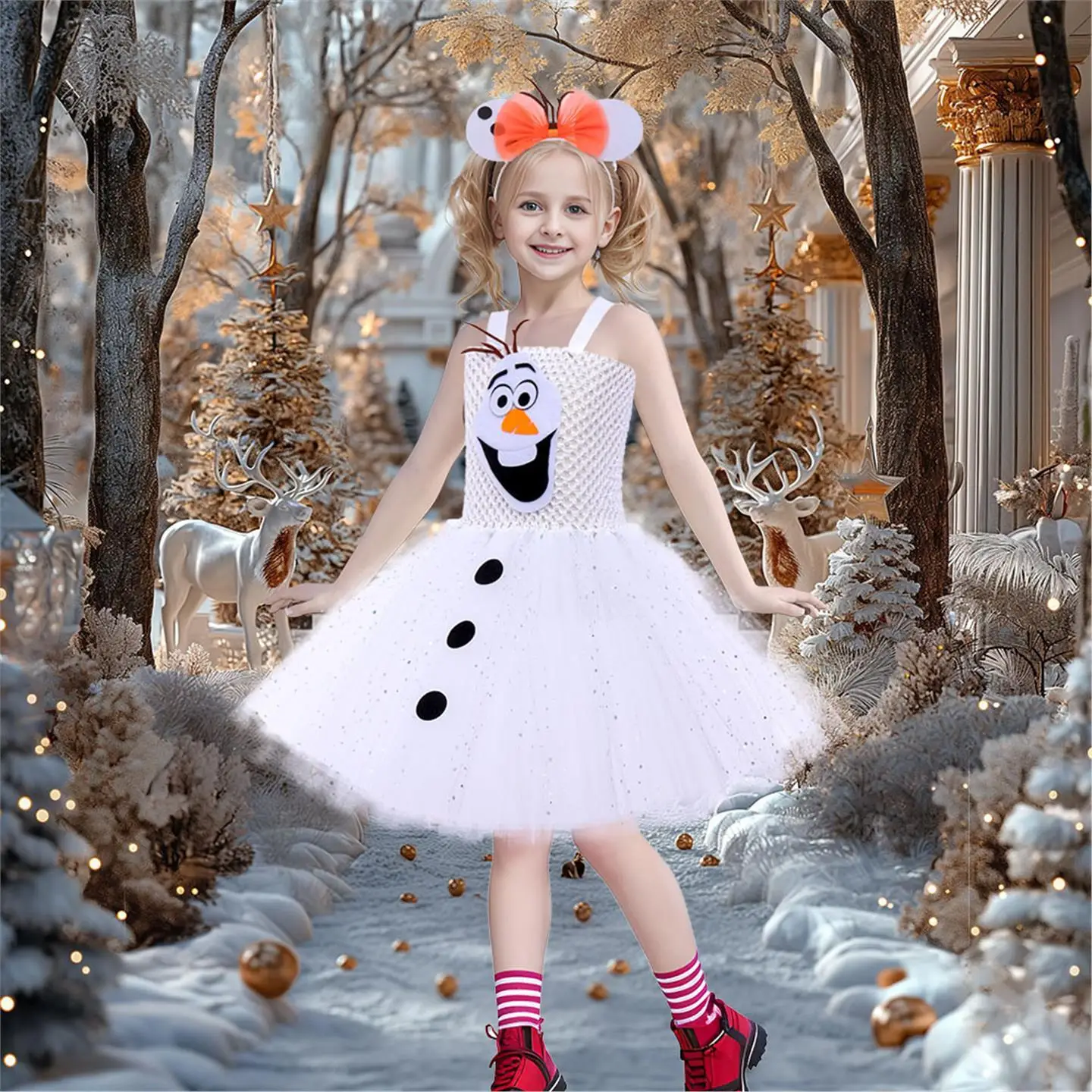 Halloween Kinder süßes Kostüm Animation Schnee Baby Bild Performance Mädchen Rollenspiel Tutu Rock Kinderkleidung