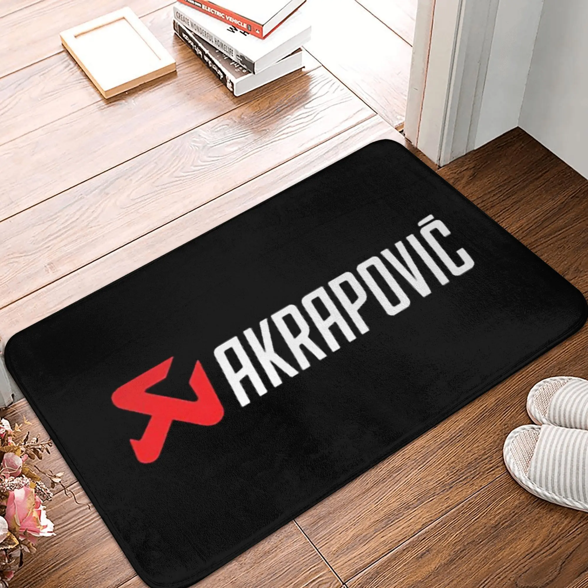Blombongan Akrapovics AKS Motorcycle Anti-slip Doormat Floor Mat Absorbent Mat Carpet Rug for Kitchen Entrance Home Footpad Mats