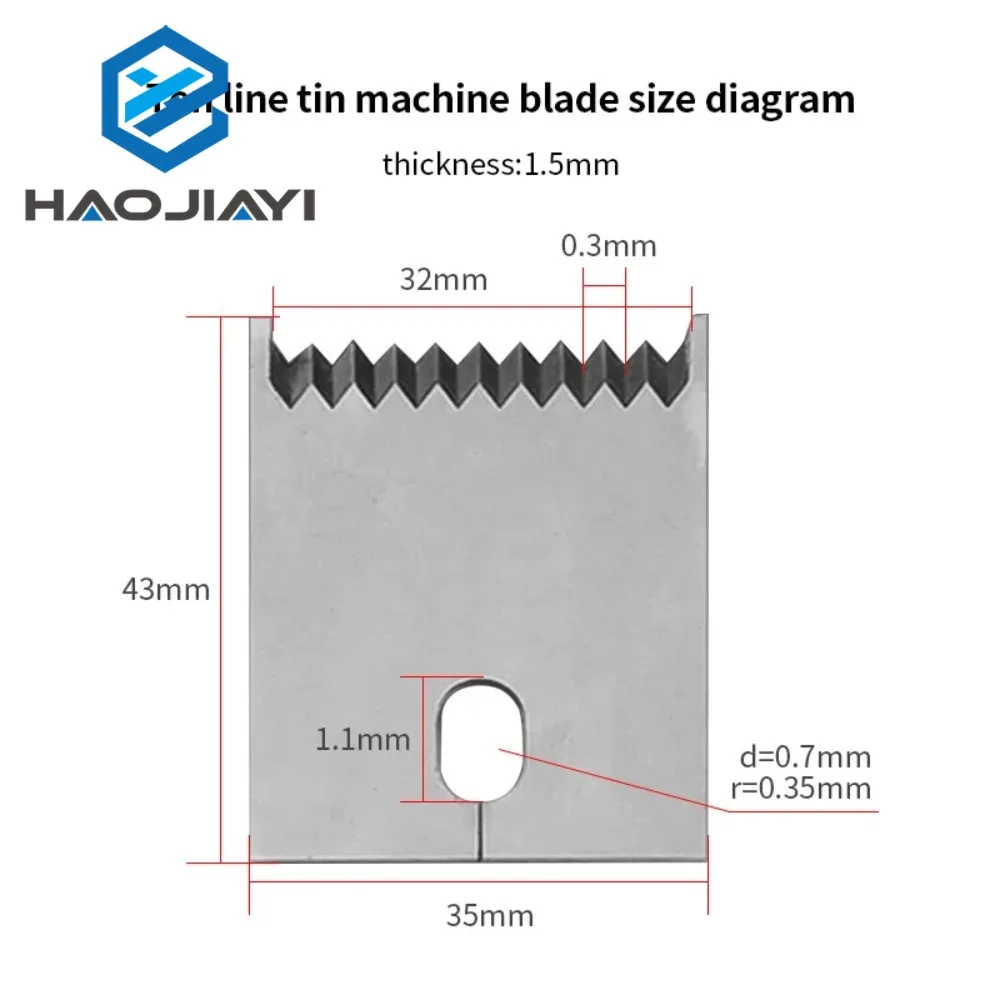 

Высокоскоростное стальное режущее лезвие для полностью автоматического одноголовочного станка для лужения проводов (пять, восемь, десять жил)
