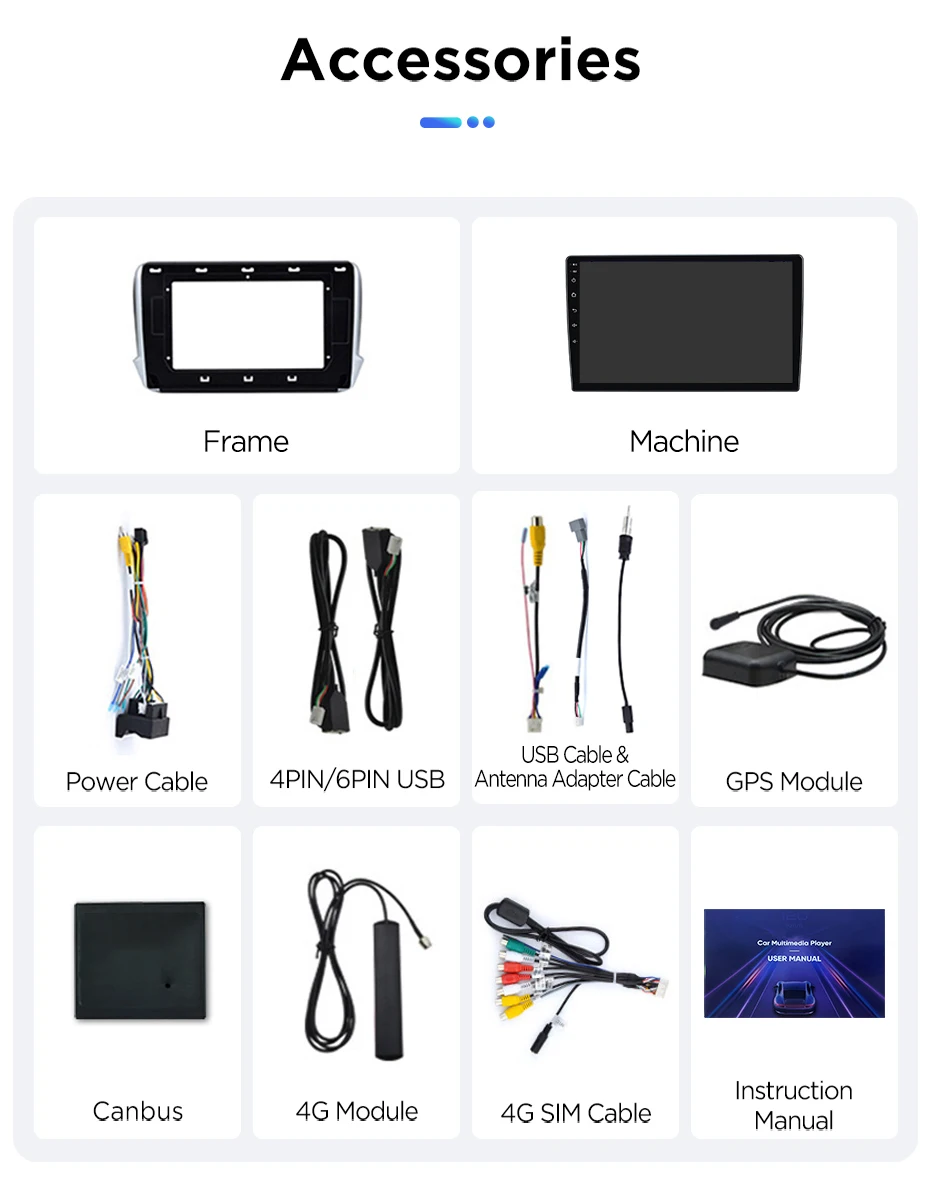 Junsun Android Auto Autoradio für Peugeot 2008 208 2012 2013 2014 2015 2016 2017 2018 Multimedia Wireless Apple CarPlay Intelligente Systeme IPS Touchscreen Stereo Videoplayer 2 Din Autoradio Head Unit Navigation BT GPS 4G WIFI FM AM DSP RDS SWC – Detail 26