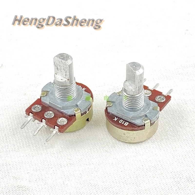 5Pcs/Lot 16 Type Single B10K Speaker Power Amplifier Audio High And Low Volume Potentiometer 10 Point Step