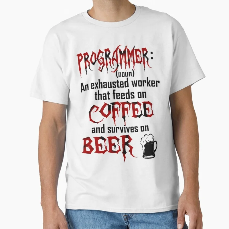 

Programmer. Funny Ubuntu Linux software engineer gift T-shirt for developer large size Adult Tops S-6XL mens clothing