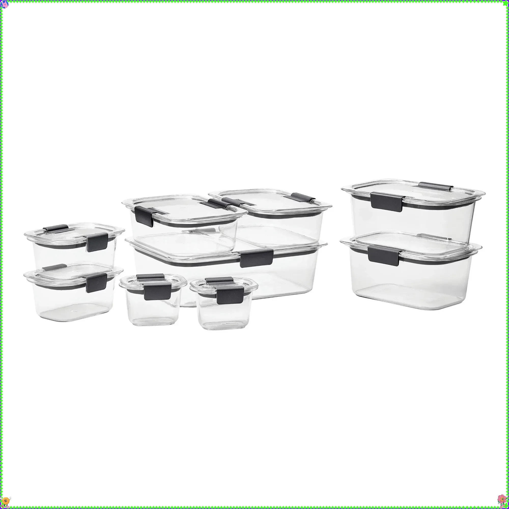 

Food Storage Containers, Set of 18, Leakproof, BPA Free, Clear Plastic, Food Storage, Perfectly Stackable, Space Saving