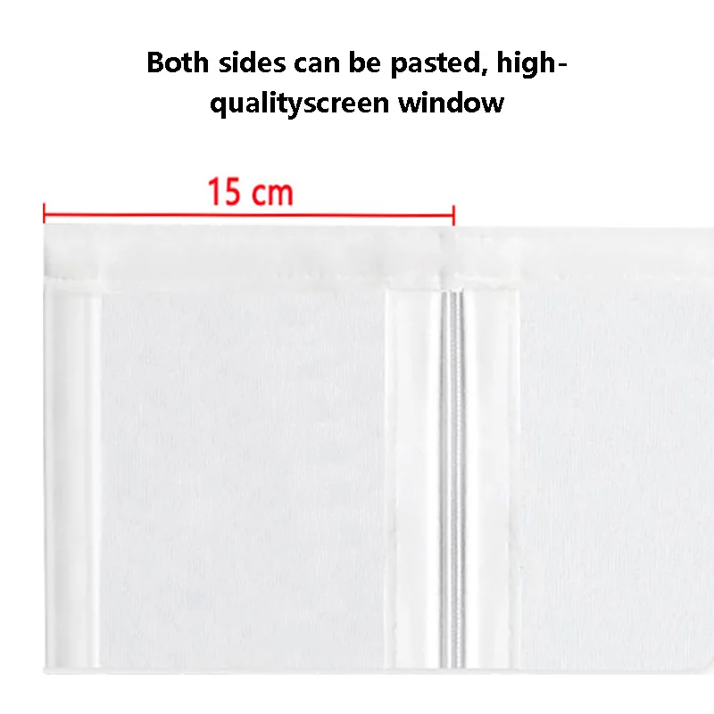 White, Non-Standard Size, Self-Adhesive Mosquito Net with Lightning Lock, Window Net with Zipper, Suitable for Mosquito Control.