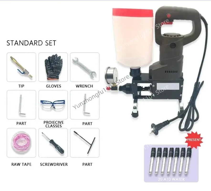 M-9999 High Pressure Epoxy Grouting Machine 220V/1100W Epoxy/Polyurethane Foam Injection Pump Crack Repair and Plugging Machine