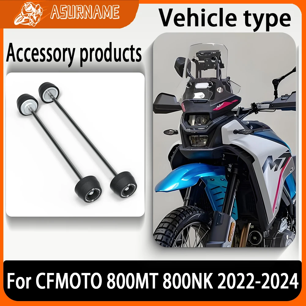 

For CF MOTO 800MT 2024 & 800NK 2022-2024 Motorcycle Front Rear wheel Spindle Crash Protection Front Rear Axle Fork Crash Sliders