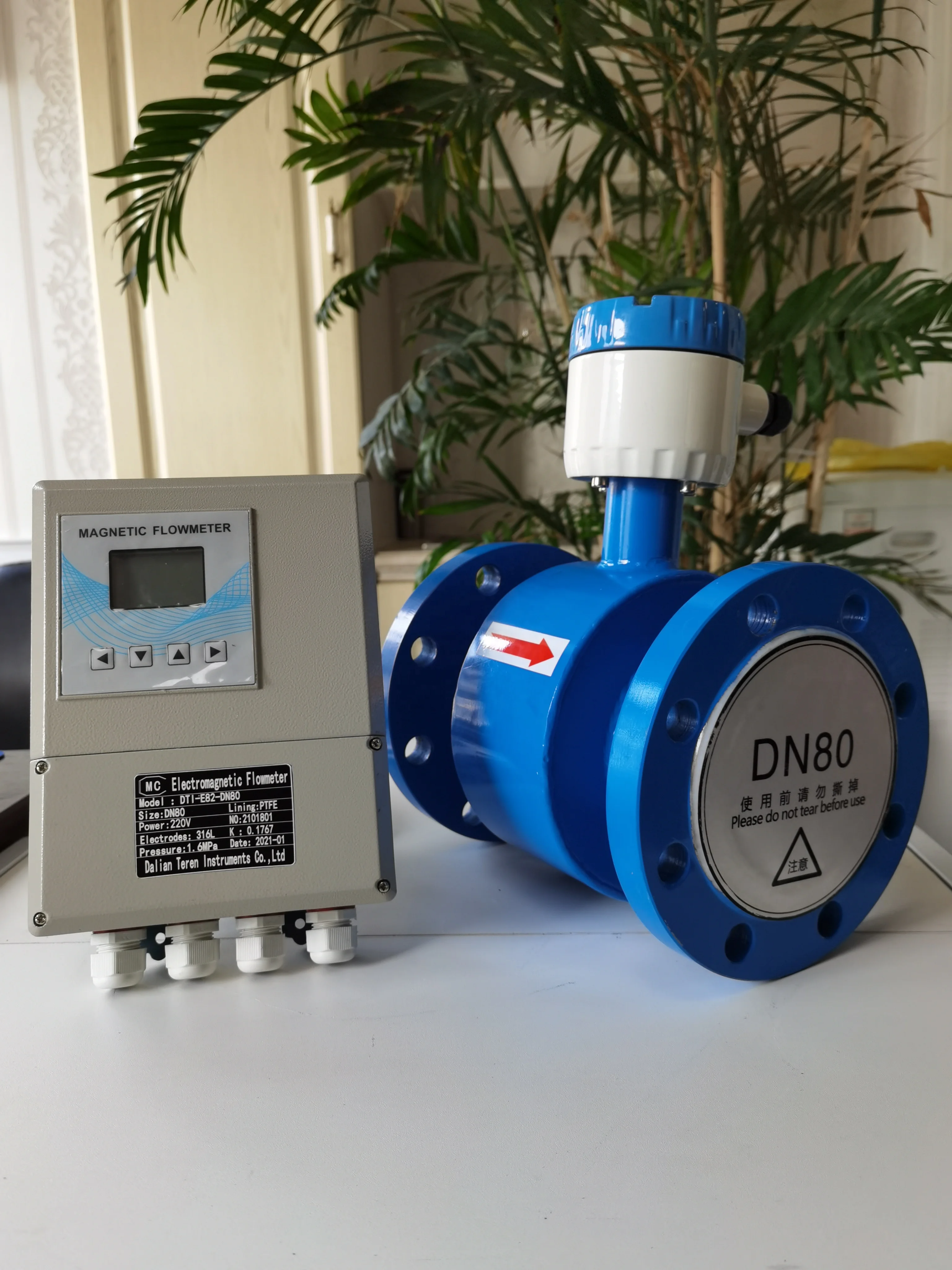 DN80 Electromagnetic flowmeter water flowmeters sewage meter Concrete Wate Flow meter Cement Grout Flow Meter