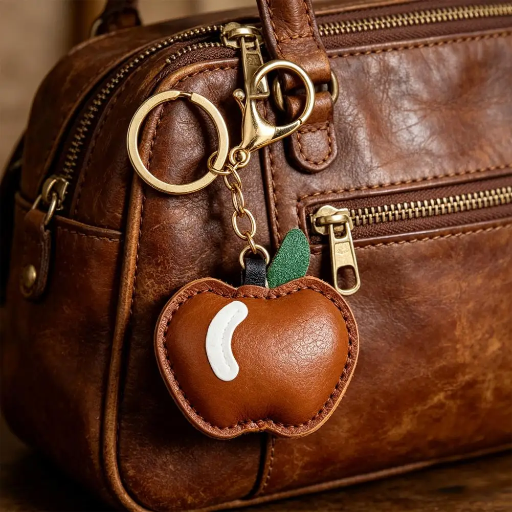 

PU Leather Mini Cute Keychain Pendant Strawberries Lemons Apples Fruit Design Cute Mini Hanging ﻿