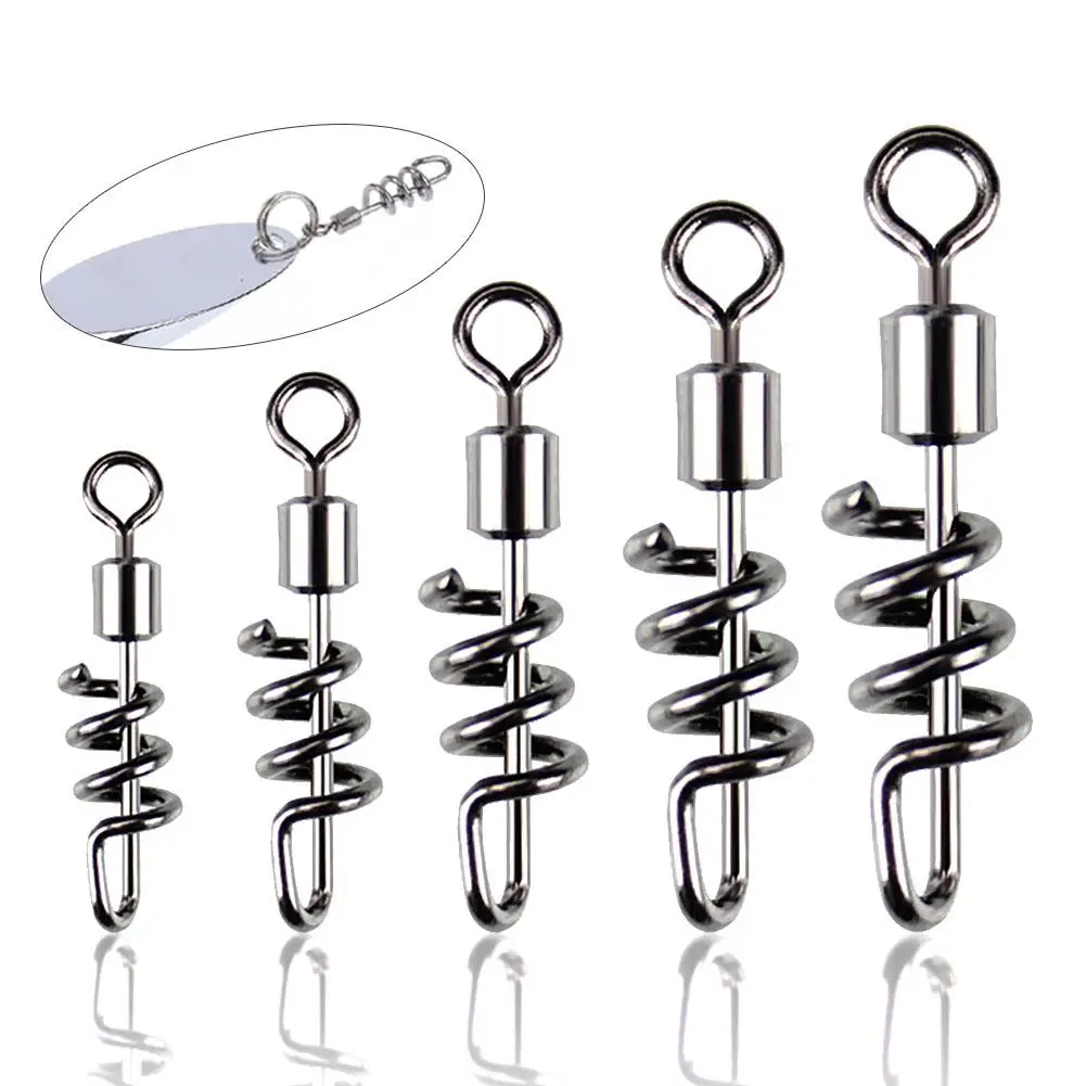 

20pcs Rolling Swivel With Screwed Snap 27mm/24mm/21mm/18mm/16mm Multi Size Fishing Connector Fishing Accessories