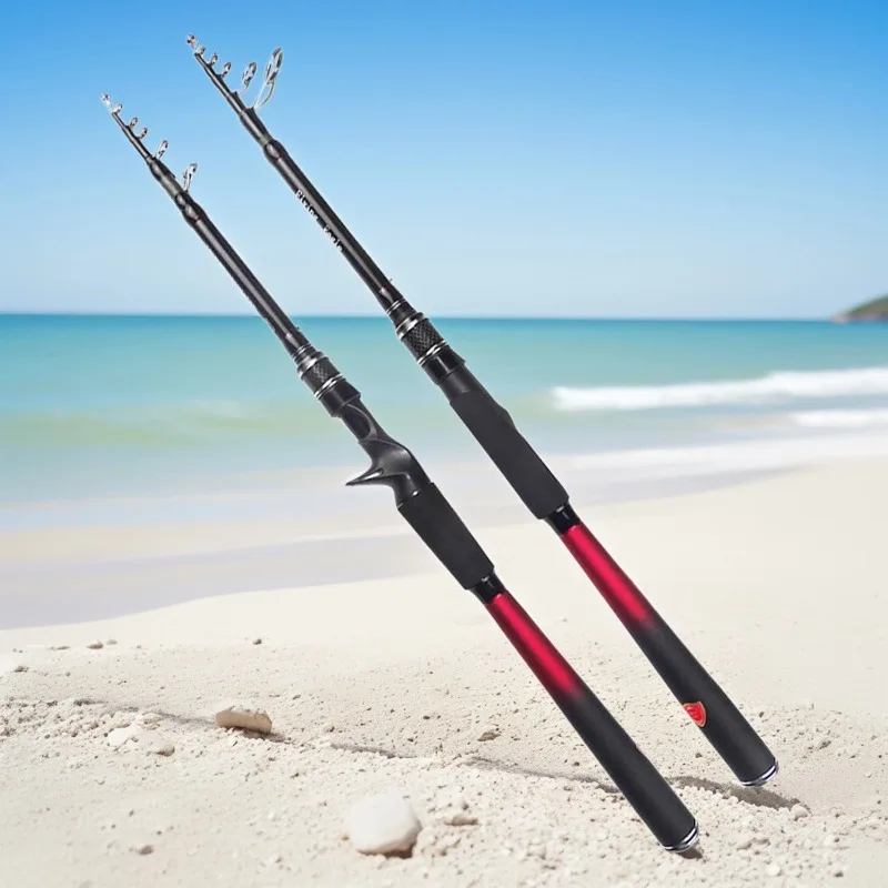 

Manufacturer Retractable Handle Carbon Super Hard Vibration Luya Rod Portable Short Section Sea Fishing Rods Spinning Casting