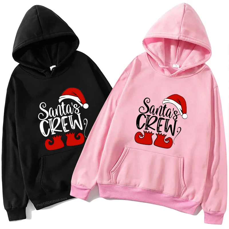 

Santa's Crew Shirt Christmas Hoodies Santa Crew Family Outfit Cute Family Christmas Hoodies Xmas Family Party Sweatshirts Tops