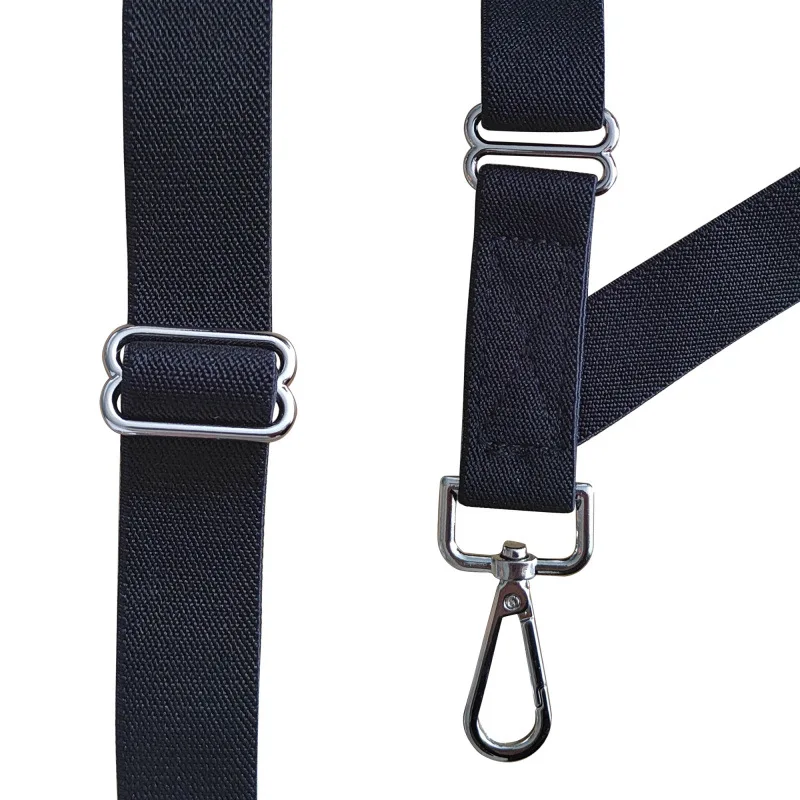 Adult Suspenders X-type 2 Hooks Invisible Leather  Braces Side Clips Elastic Adjustable Elastic Work Driving  Belt for Men