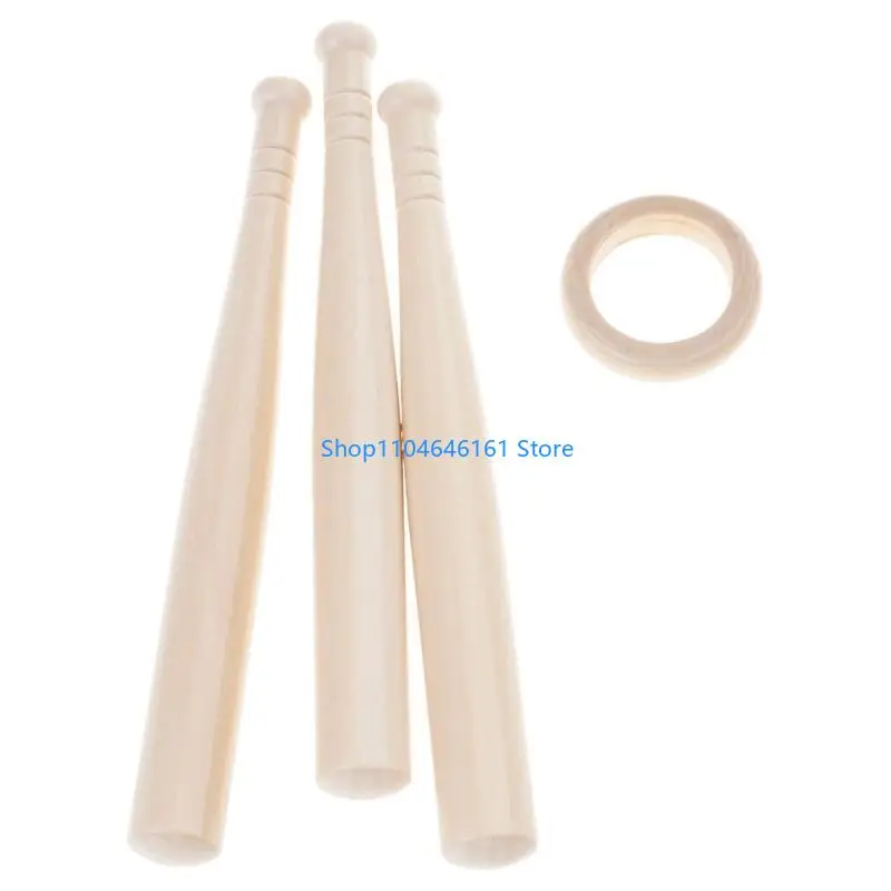 Baseball Holder with Baseball Bat, 3 Bat and Circles Baseball Display