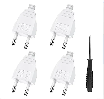4/6/8 Stuks Eu Plug Adapter Man Vrouw Montage Bakje Connector 250V Schuko Netsnoer bedrade Elektrische Socket Met Schroevendraaier - afbeelding 1
