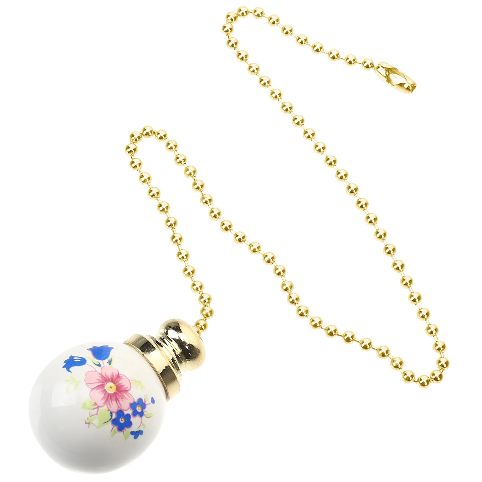 

High Quality Decorative Ceramic Fan Chain Extension for Ceiling Light Bathroom Guyed Desk Lamp Retro Home Accessories Lighting