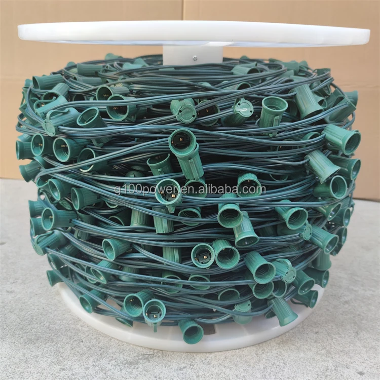 SPT-1 Wire C9 1000 Socket Spool Commercial Christmas Light Stringer