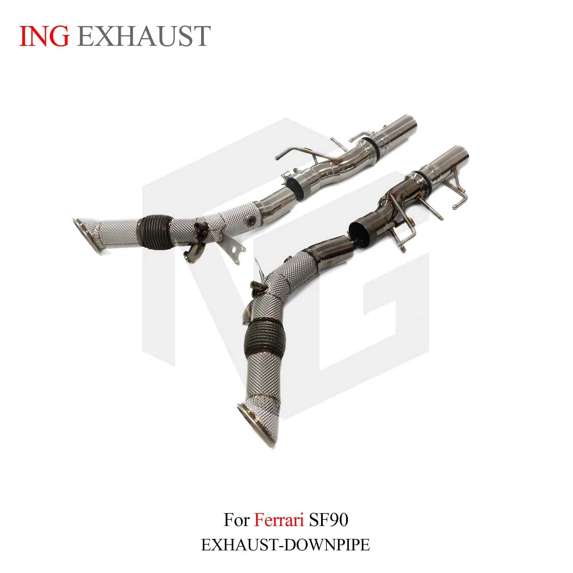 نظام العادم الحفاز ING 304 لفيراري SF90 3.9L V8 محول الحرارة درع المحرك أنبوب الملحقات #3