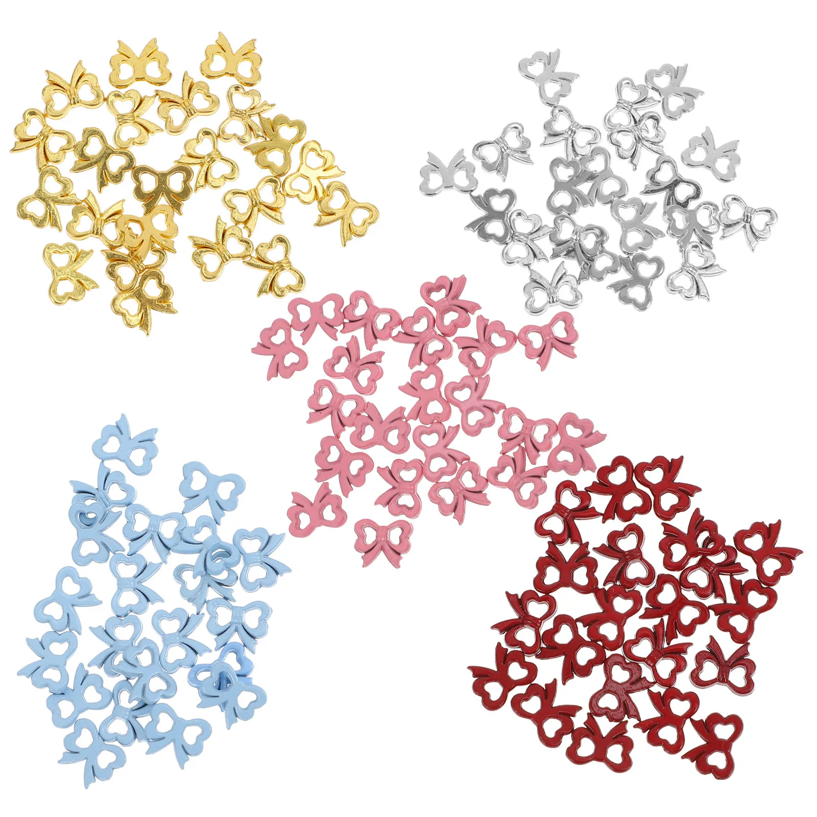 100 قطعة أزرار تصميم القوس سبيكة صغيرة الخياطة السحابات DIY بها بنفسك الملابس والاكسسوارات أزرار الزخرفية الأنيقة زر أنيق #4