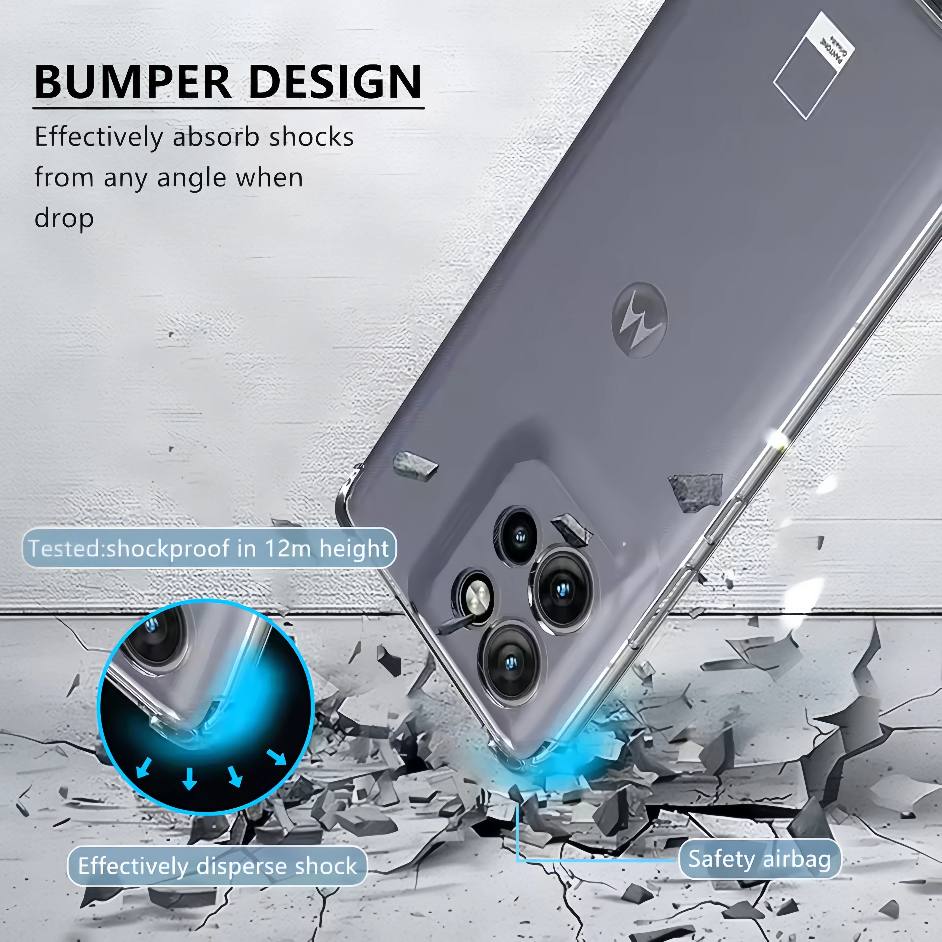 حافظة من البولي يوريثان الوسادة الهوائية المقاومة للصدمات لهاتف موتورولا إيدج 60 فيوجن موتو إيدج 60 برو ستايلس غطاء حماية كابا Fundas Coque #2