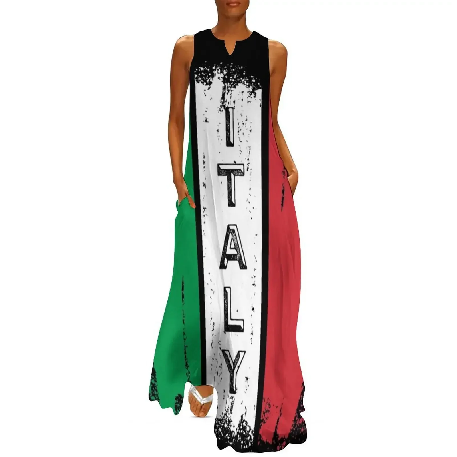 

Vintage italy flag Long Dress cute dress Long dresses women's evening dress 2025 womens clothing
