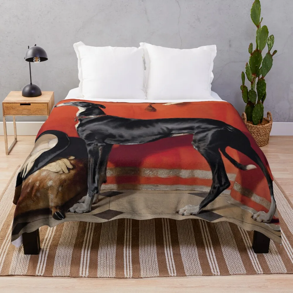 Eos, A Favorite Greyhound of Prince Albert Throw Blanket Decorative Beds valentine gift ideas Thin Plaid on the sofa Blankets