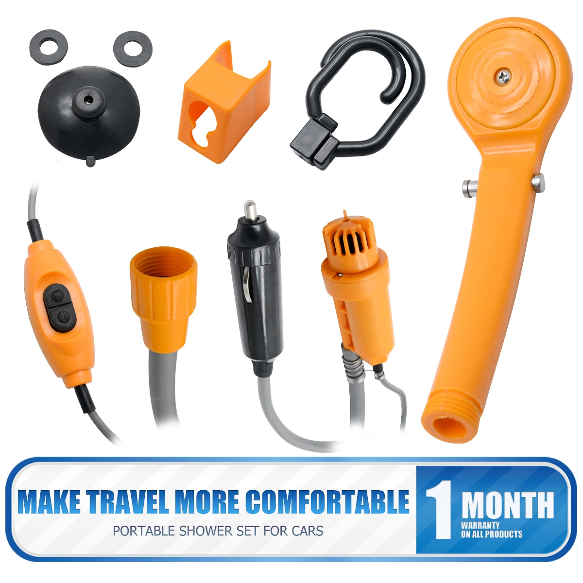 Spina per auto elettrica 12V Camper esterno Caravan Van Kit doccia da viaggio da campeggio Accessori camper portatili