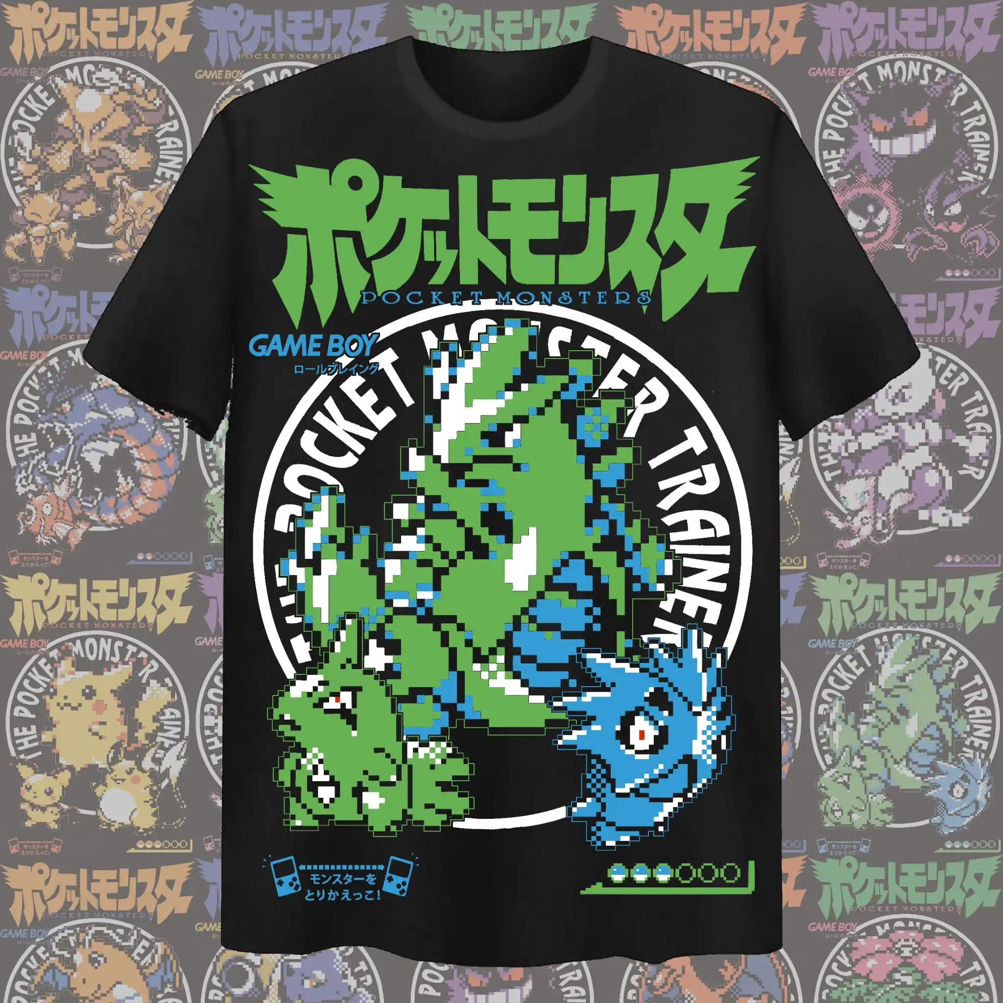 Camiseta Unisex con gráfico de estilo pixelado de anime Pokémon Tyranitar, camisa de moda de verano para hombre, 100% algodón de alta calidad, cuello redondo, Y2k, Harajuku