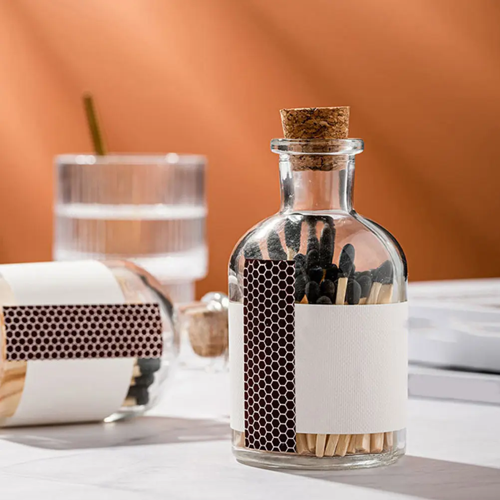 4Pcs Glass Wishing Bottles Clear High-Quality Glass Bottle with Stopper Multipurpose Storage Display Drift Bottle