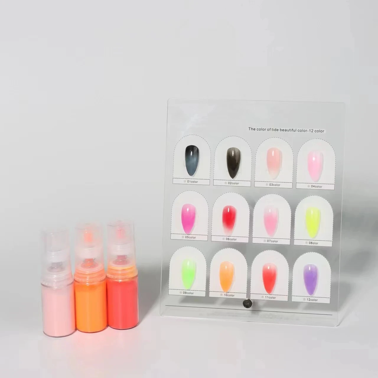 Hot Sell 10g Tube Ombre Spray for Nail Dipping Powder White Nail Art Pigment Gradient Effect Dust Easy Nail Decoration At Home