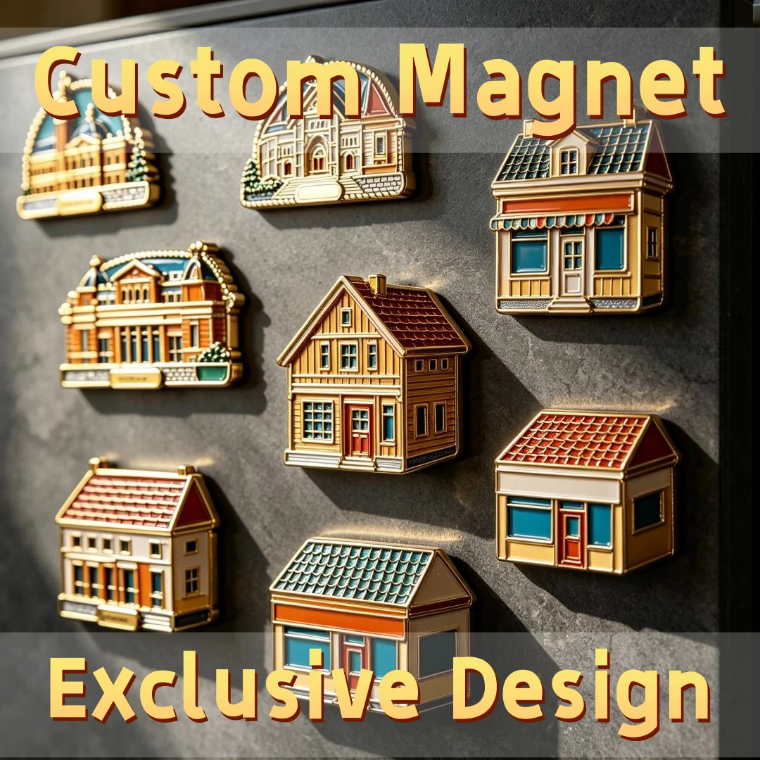 Custom Metal Soft Enamel Refrigerator Magnet Embossed 3D Zinc Alloy Customized Durable Fridge Magnet With Strong Magnetic