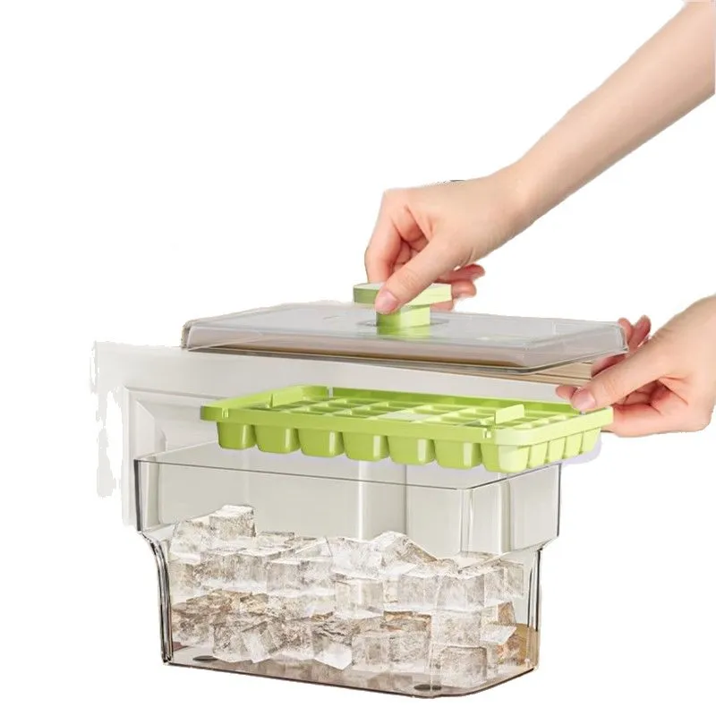 Press Ice Cube Tray Sealed Lid Food Grade Easy Demold Ice Mold Refrigerator Quick Release Ice Maker Box Home Use - view 5