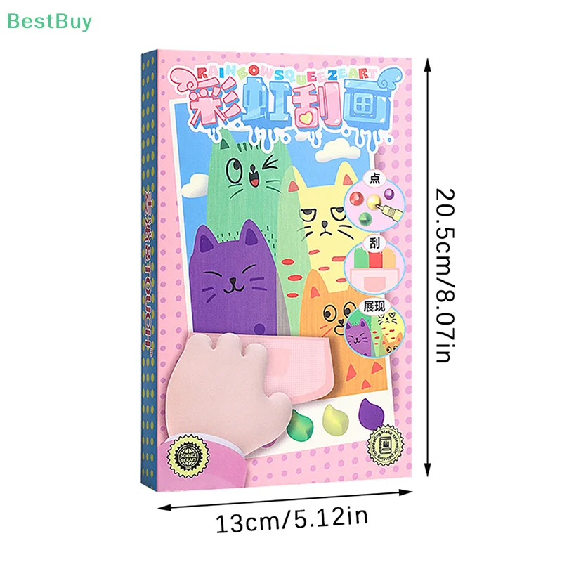 أوراق الرسم ممسحة الفن للأطفال مجموعة الطلاء نمط الحيوان اللوحة الفنية لوازم اللون خدش اللوحة أدوات التدريس اللوحة #6