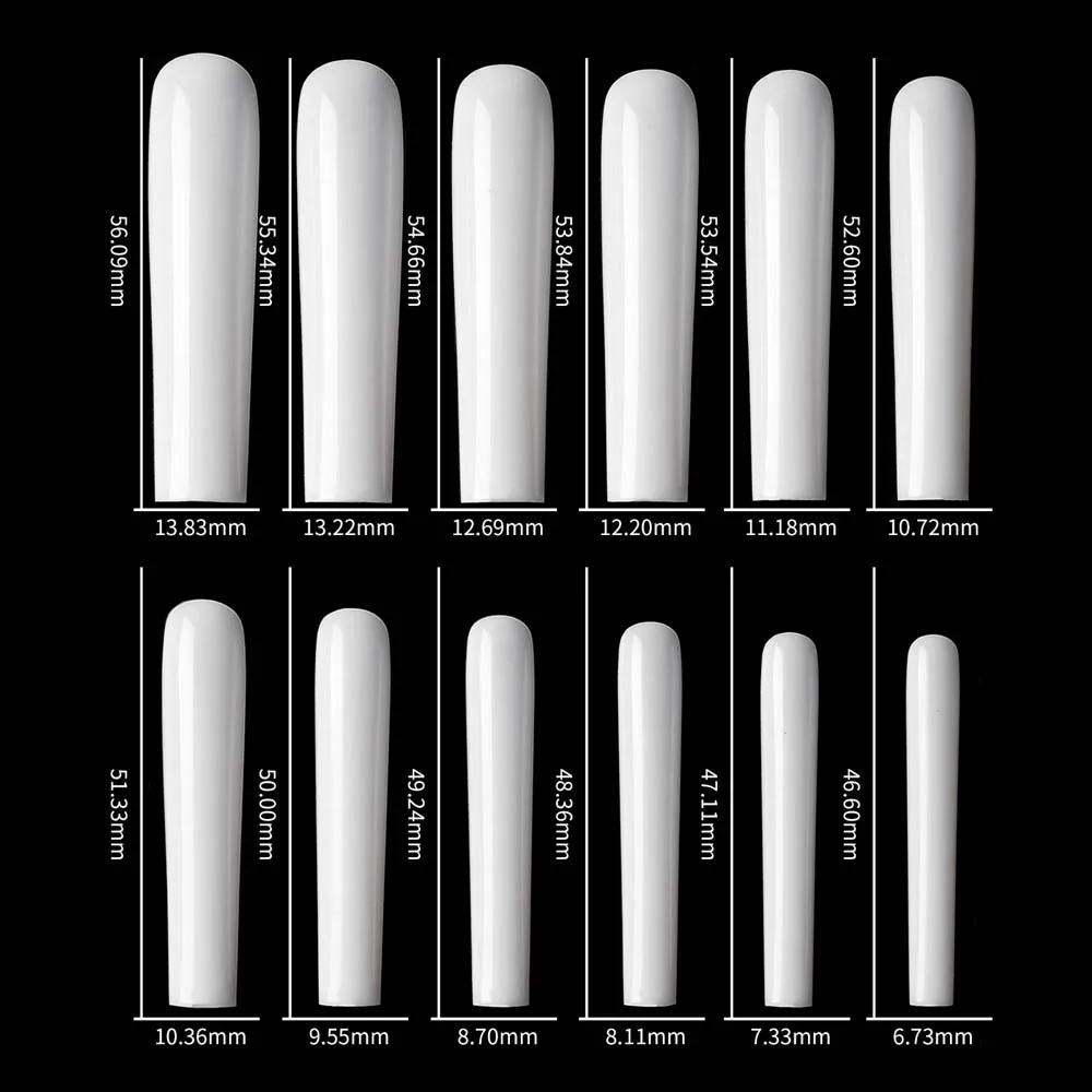 تابوت مربع مزيف ، أطراف أظافر بغطاء كامل ، أظافر طويلة جدًا ، أكريليك صناعي ، فرنسي ، واضح ، طبيعة ، من من من من من الخارج ، 3x l ،