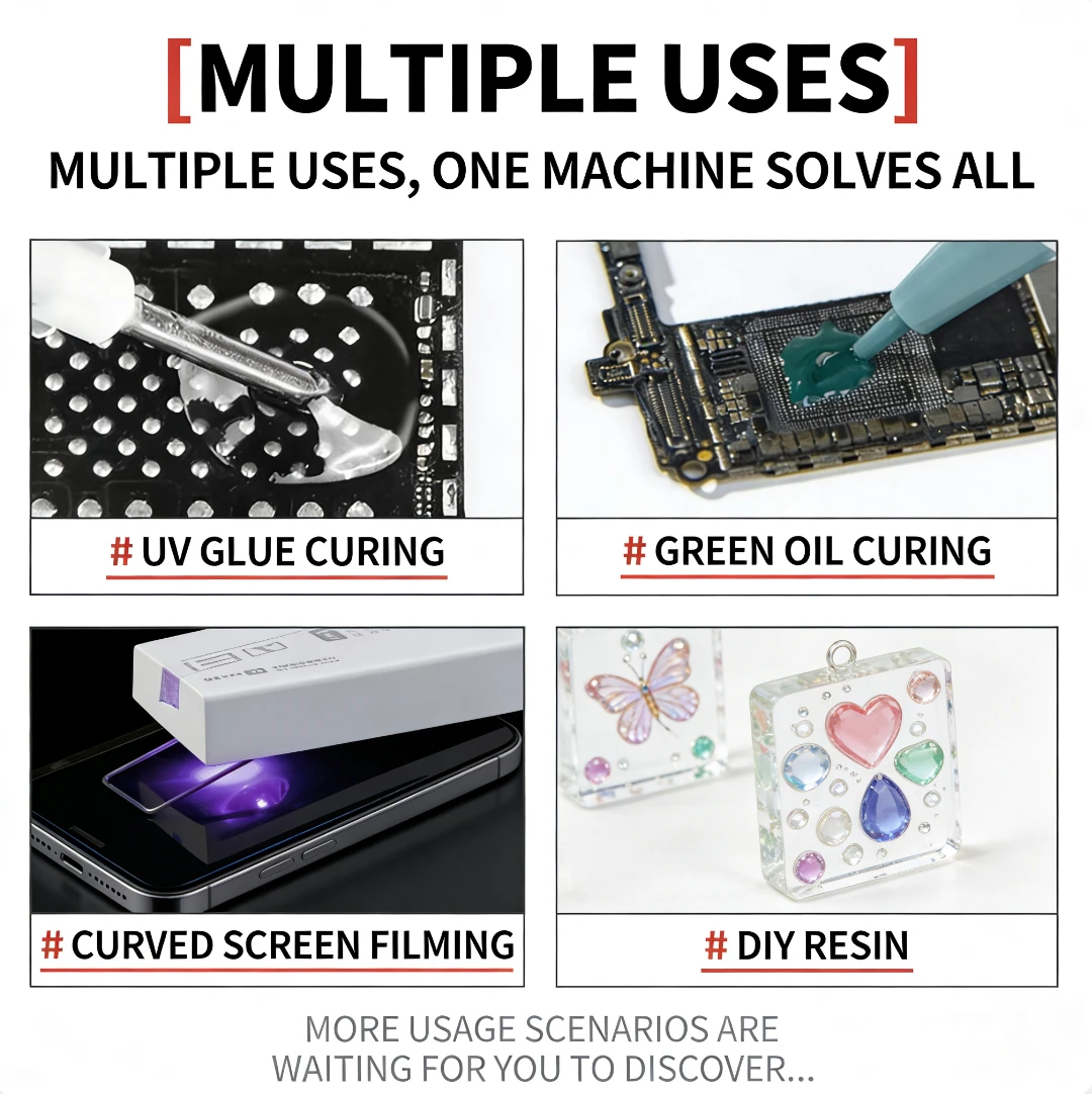 YCS NEW Special UVmini 3W Portable Curing Lamp For Mobile Phone UV Glue Fast Curing LED UV 10S Curing Tools