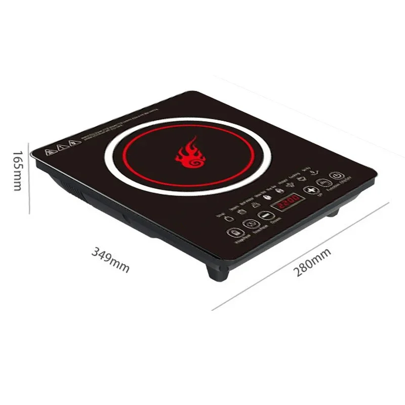 Desktop 2200W Induction Cooker 220V Black Microcrystalline Panel Induction Cooker Household Hot Pot  Heater Zigbee temperature