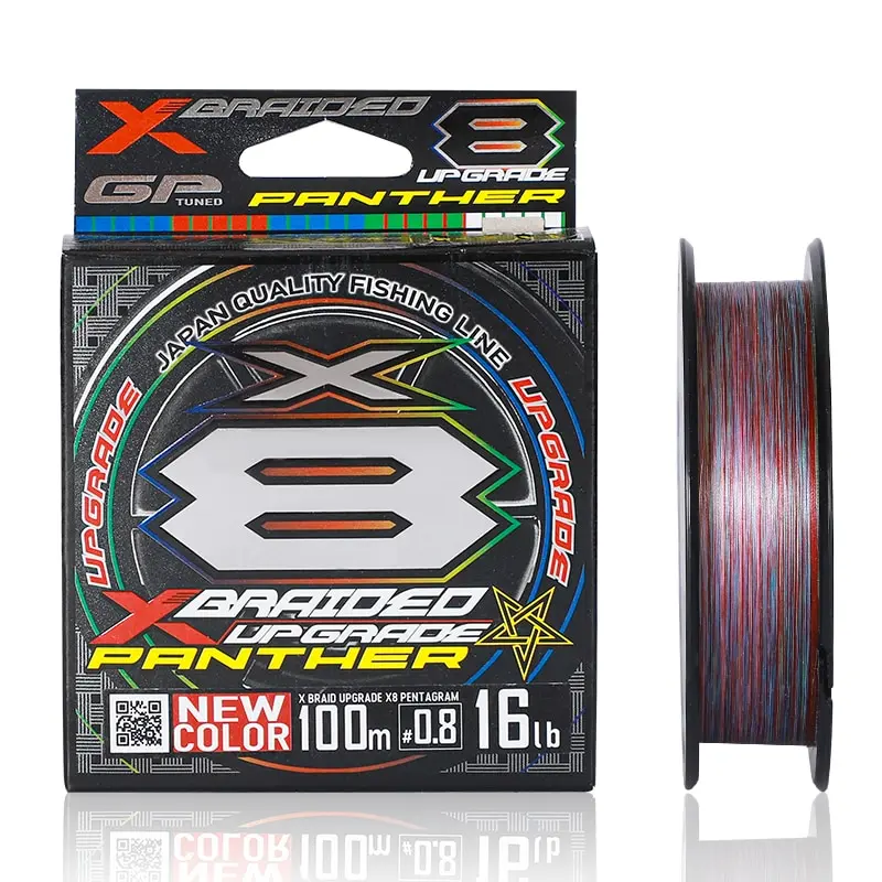 New PANTHER X8 Upgrade XBraid Fishing Line Super Strong 8 Strands Multifilament PE line Lure line multiy color